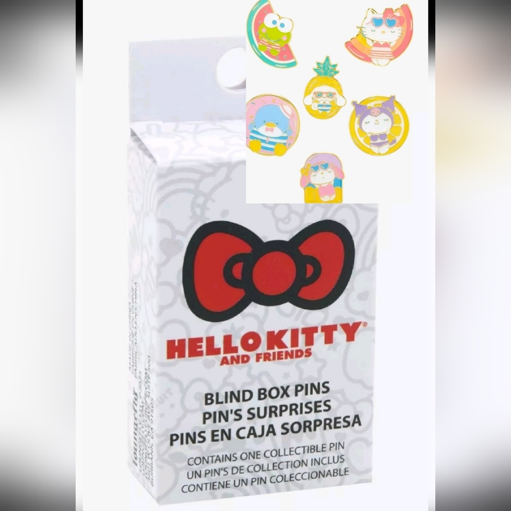 Sanrio Hello Kitty & Friends Blind Box Pin Pool Party Summer Bling Box New